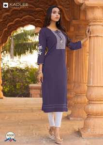 Wholesale Casual Wear Collection Handcrafted Rayon Thread <b>Kurti</b> for Indian & Pakistani Parties - Product Image 5