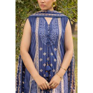 Conjunto de Traje de Chifón de 3 Piezas para Mujer, Bordado e Impreso, con Dupatta, 100% Algodón Transpirable, CL-52333 - Product Image 6