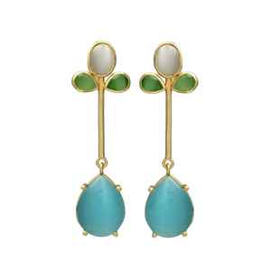 Nouvelle arrivée Turquoise Gemstone Dangle Earring Set - Product Image 1