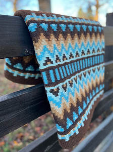 Western Show Horse Saddle Blanket Diseño de Nueva Zelanda Manta de sillín de lana hecha a mano Top Wool Saddle Pad Size - Product Image 5