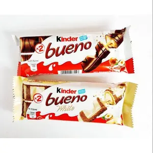 โรงงานจัดหาชุด Kinder Bueno ช็อกโกแลตขาวบาร์ 39 กรัมช็อกโกแลตบาร์นมและเฮเซลนัทในราคาขายส่งจากผู้ส่งออกของสหรัฐฯ