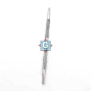 Removedor de Cutículas y Empujador de Uñas de Doble Cara, Reutilizable, de Acero Inoxidable Profesional, Color Gris Roca, para Manicura - Product Image 1