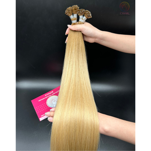 Venta al por mayor de fábrica 100% Extensiones de cabello humano Cutícula saludable Cabello alineado Punta plana Extensión de cabello de alta calidad - Product Image 3