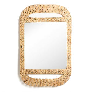 Vietrustic Boho Style Wall <b>Accessories</b> Water Hyacinth Straw Mirror Livingroom <b>Furniture</b> - Product Image 1
