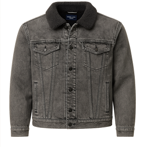 Veste en jean pour homme de haute qualité, automne-hiver, décontractée, respirante, coupe-vent, antibactérienne, en coton, 360 grammes, technique lavée - Product Image 1