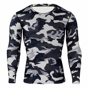 Vêtements de compression respirants de haute qualité pour hommes avec logo personnalisé Design Rush Guard avec camouflage pour le fitness - Product Image 1