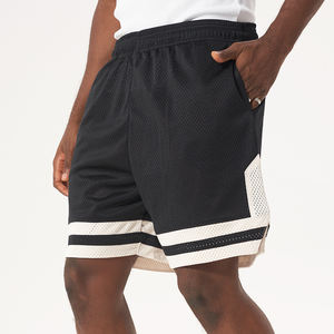 Pantalones cortos de malla de baloncesto personalizados para hombre, ajuste elástico de alta calidad con logotipo serigrafiado, soporte para ejercicio, entrenamiento físico, trotar - Product Image 5