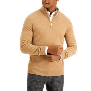 High Quality Custom 100% Cotton Fleece <b>Men</b> Crew Neck Oversize stand collar with <b>half</b> <b>zip</b> up Pullover <b>Sweatshirt</b> - Product Image 3