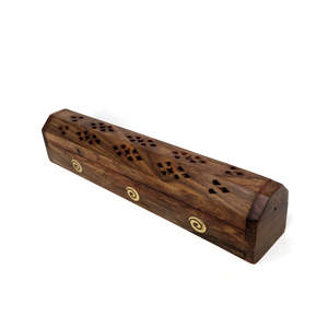Mango Wood Handcrafted Lead-Free <b>Incense</b> Holder & Aromatherapy Diffuser Long-Lasting Wooden Coffin <b>Box</b> for Home Use & Decoration - Product Image 2