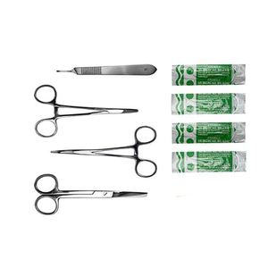 Kits quirúrgicos avanzados de 5 piezas con cuchillas de mango de bisturí, fórceps de soporte de aguja, fórceps Adson, Kit de cirugía médica - Product Image 2