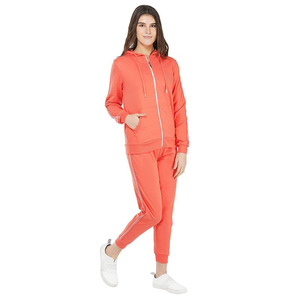 Chándal de algodón personalizado con cremallera informal y deportivo a precio de venta al por mayor OEM para mujer - Product Image 2