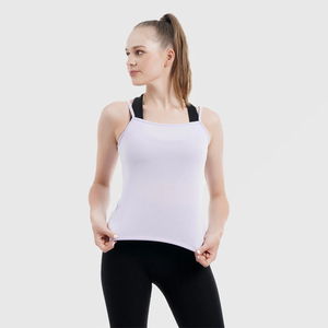 Personnalisé Fitness Séchage Rapide Respirant Gym Workout Beurre Doux Débardeur Côtelé pour les Femmes - Product Image 5