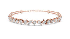 Bracelet chaîne en moissanite D VVS1 multi-formes, argent sterling 925, bijoux fins pour femmes, élégant cadeau de mariage - Product Image 2