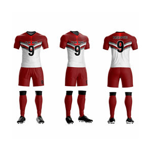 Camiseta de fútbol de hombre al por mayor con cuello en R camiseta de fútbol de diseño personalizado transpirable de alta calidad uniforme de equipo adulto - Product Image 1