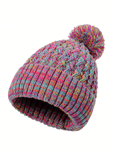 Gorros de Jacquard Cálidos para Mujer, con Logotipo Personalizado, Lisos, 100% Algodón, Térmicos, de Invierno, a Rayas, Comunes - Product Image 5