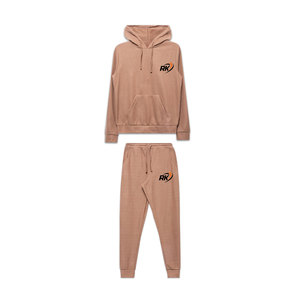 Conjunto de chándal con capucha de dos piezas para Otoño e Invierno para mujer, conjunto de chándal personalizado con logotipo de talla grande, equipo para correr - Product Image 2