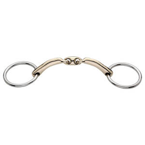 Broca de anillo suelto articulada Mullen, broca de filete de caballo de acero inoxidable, tachuela ecuestre, equipo de entrenamiento y equitación para caballos - Product Image 2