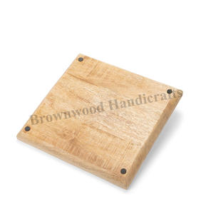 ถาดไม้ธรรมชาติทรงสี่เหลี่ยมออกแบบได้ตามต้องการถาดเสิร์ฟไม้มะม่วงสำหรับอาหารว่างจานอาหารสำหรับโรงแรมร้านอาหารบาร์ - Product Image 4