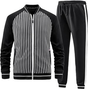 Ensemble de survêtements pour hommes Survêtement actif Sweat-shirt à fermeture éclair sur le devant Pantalon de jogging Ensemble de survêtements - Product Image 4