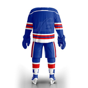 Cómodo uniforme de hockey sobre hielo de tamaño personalizado en stock 100% poliéster hecho uniforme de hockey sobre hielo - Product Image 3