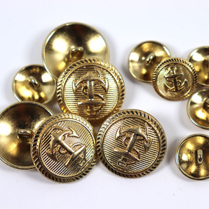 Botones de vástago chapados en metal ecológicos para uniformes ceremoniales Color personalizado y logotipo grabado Tamaño de 15mm - Product Image 3