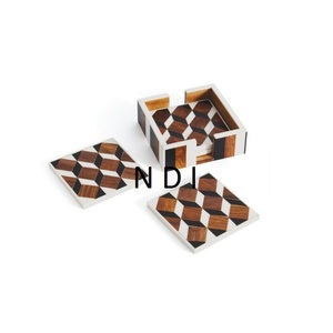 Ensemble de 3 sous-verres à thé de forme personnalisée pour articles de cuisine et de restauration Design fait à la main Sous-verres à thé de finition en résine de style unique - Product Image 6