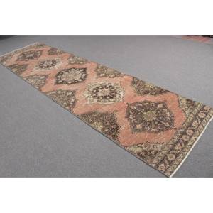 Alfombra Vintage, Alfombra de Pasillo de 3.2x12.1 pies, Alfombra de Lana Marrón Rojiza - Product Image 2