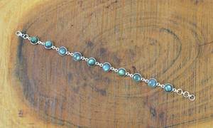 Pulsera Ajustable de Plata de Ley 925 con Labradorita y Piedra Lunar, Joyería de Piedras Preciosas Hecha a Mano, Regalos Elegantes para Mujer - Product Image 6