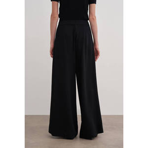 High Waist Crepe Solid Color Trousers <b>Skirt</b>-<b>Black</b> - Product Image 6