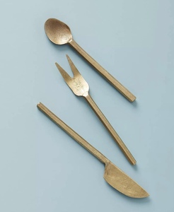 Ensemble de fromage en acier inoxydable de style biologique couverts polis dorés avec vaisselle d'épandage de fromage la plus vendue pour couper le fromage - Product Image 2