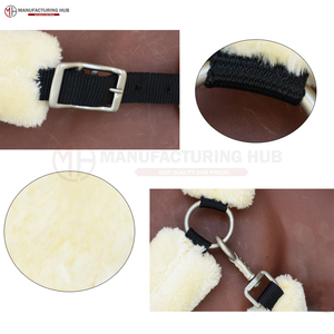 Licol de cheval en cuir de haute qualité pour l'équitation en plein air avec personnalisation en fourrure acceptée, licols de cheval en cuir - Product Image 6