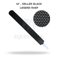 Râpe à ferrier professionnelle Heller Black Legend de 14 pouces pour le soin des sabots de cheval, en acier au carbone, pour le taillage des ferres.