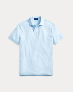 Gran oferta de polos icónicos de malla personalizados ajustados Premium azul claro para hombre, polos de Golf de algodón transpirables de ajuste clásico para hombre - Product Image 2