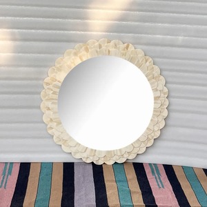 Designer <b>Flower</b> Pattern Bone Inlay <b>Mirror</b> Stylish Decorative Wall Accent Adds Charm And Sophistication To Any Space From India - Product Image 1