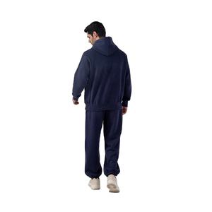 Sudadera con Capucha para Hombre, Sudadera con Capucha de Felpa de Algodón Suave, Cálida, Informal, Estilo Urbano de Invierno, Sudadera con Capucha Azul Marino - Product Image 3