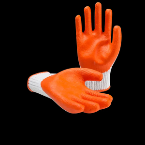 Paires de gants de travail en latex de caoutchouc doublement enduits, pour la construction, le jardinage, usage intensif, mélange de coton - Product Image 4