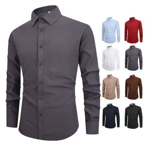 OEM 2025 Chemise habillée décontractée personnalisée de haute qualité pour hommes Flanelle élégante pour le printemps 100% coton - Product Image 1