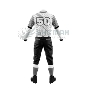 El uniforme de béisbol con ajuste atlético y material flexible que soporta el movimiento completo proporciona comodidad y durabilidad durante el juego - Product Image 4