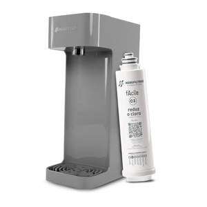 Purificateur d'eau au charbon actif Facile C3 gris |   ISO 9001 INMETRO |   Portaria 888 ANSI NSF 61 |   Brésil - Product Image 1