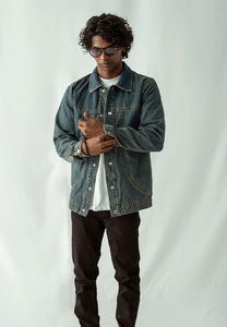 New Designs <b>Men's</b> Custom Size Denim Jacket Casual Style Fashionable Denim Solid Color <b>Jeans</b> Jacket OEM Service Wholesale - Product Image 5