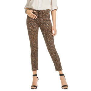 Jeans da Donna 7 for All Mankind, Stampa Animalier Marrone, Beige Scuro, Taglia 10, Vestibilità Ampia, Taglio Dritto, Pantaloni in Denim XL - Product Image 1