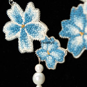 Tradebyd elegante bordado collar hecho a mano joyería elegante moda Boho declaración collar - Product Image 3