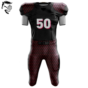 Uniformes de fútbol americano de diseño personalizado de alta calidad, 100% poliéster, ropa deportiva transpirable, ropa de equipo unisex - Product Image 5