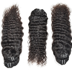 Extensiones de Cabello Virgen Indio Crudo de la Mejor Calidad a Precio de Mayoreo, Alineadas con la Cutícula, Lisas, con Doble Trama a Máquina, Onduladas Naturales, en Venta - Product Image 1
