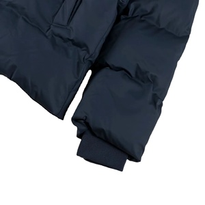 Chaqueta acolchada de burbujas azul marino lisa con logotipo personalizado, precio de fábrica al por mayor, chaquetas de invierno de alta densidad. - Product Image 6