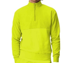 Sudadera con Cierre de Cremallera 1/4 Personalizada al por Mayor para Hombre, Felpa Francesa, Cuello Alto, Bordado Sólido, Térmica, Ecológica, Ligera y Transpirable - Product Image 3