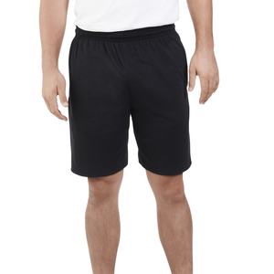 Black 100% Cotton <b>Shorts</b> <b>Men</b> Heavy Cotton Poly <b>Shorts</b> Solid Color Custom Logo Cotton Fleece <b>Shorts</b> for <b>Men</b> - Product Image 1