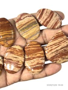 พลอยแจสเปอร์แดงธรรมชาติทรงหลวมแบบคาโบชอง รูปทรงและขนาดคละ 20 ถึง 30 มม. ประมาณ ขายส่งจำนวนมาก - Product Image 3