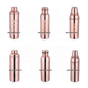 Juego de botellas de agua de cobre puro de diseño surtido Top On-Demand Diseño ancho Colección de gimnasio deportivo de 6 piezas para salud natural clásica - Product Image 3