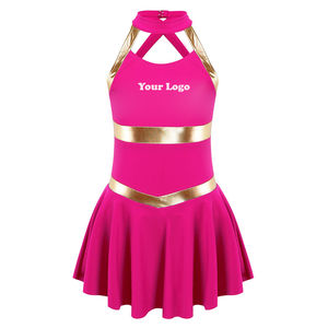 Tenue d'entraînement de cheerleading rose, haut et short personnalisés, uniformes de cheerleading très vendus, vente en gros - Product Image 1